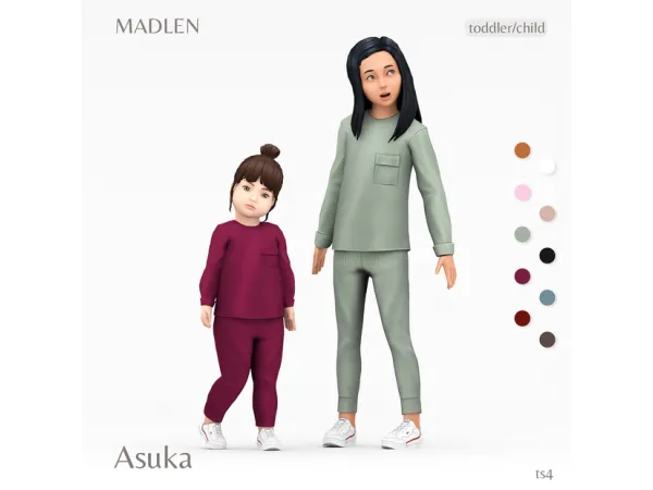 Maxis Match Asuka Outfit by Madlen - The Sims 4 Custom Content