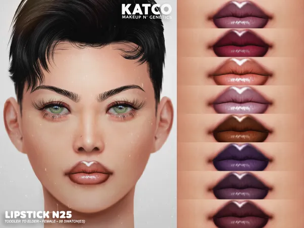 Alpha katco lipstick n25 - The Sims 4 Custom Content