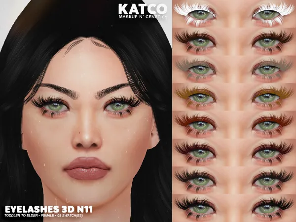 Alpha katco eyelashes 3d n11 - The Sims 4 Custom Content