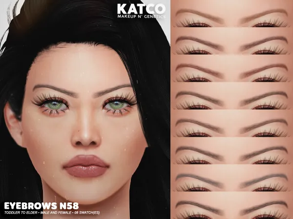 Mix katco eyebrows n58 - The Sims 4 Custom Content