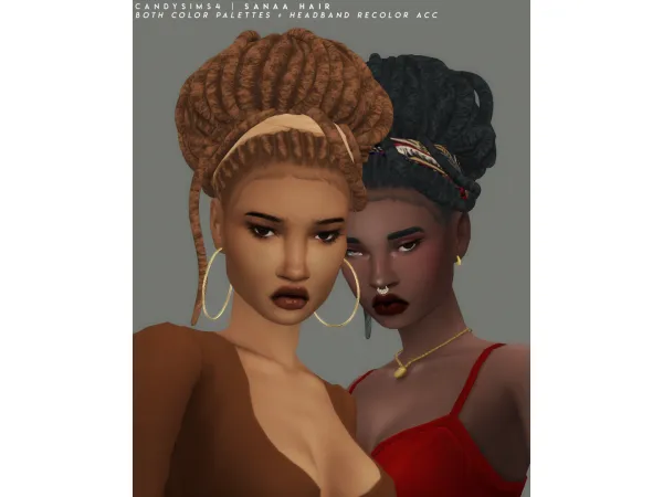 Maxis Match SANNA HAIR update - The Sims 4 Custom Content