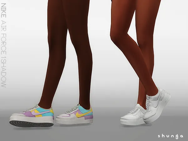 Alpha SHUNGA Nike Air Force 1 Shadow Sneakers by shunga - The Sims 4 custom content