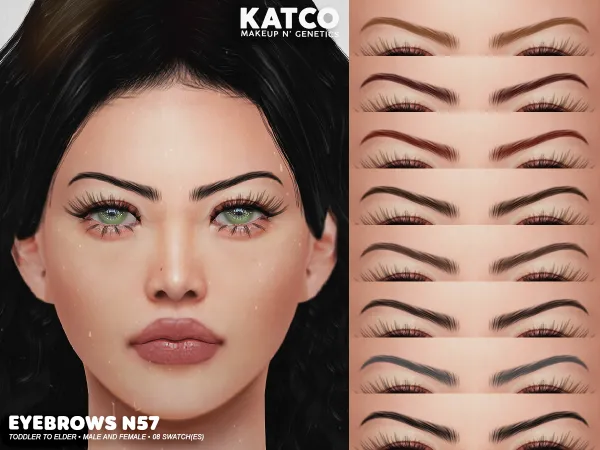 Mix katco eyebrows n57 - The Sims 4 Custom Content