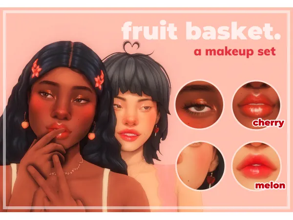 Maxis Match Fruit Basket Makeup Set by simsfinds - The Sims 4 custom content