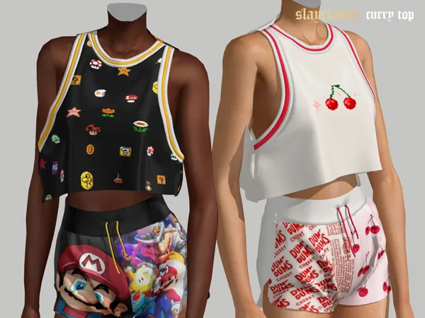 Alpha SC125 Curry top - The Sims 4 Custom Content