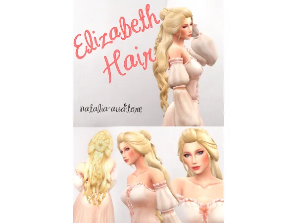 Maxis Match Elizabeth hair - The Sims 4 Custom Content