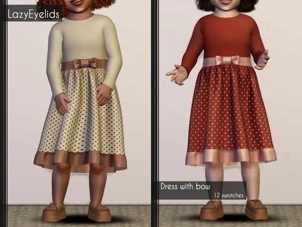 Alpha Dress with bow - The Sims 4 Custom Content