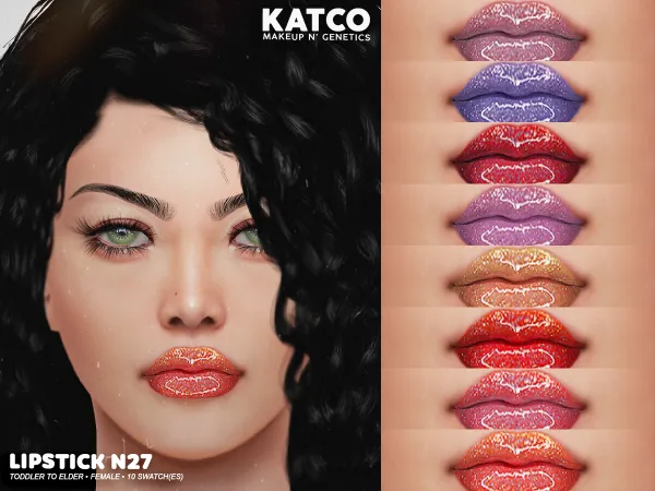 Alpha katco lipstick n27 - The Sims 4 Custom Content