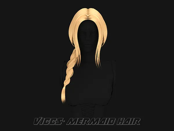 Alpha viccs mermaid hair - The Sims 4 Custom Content