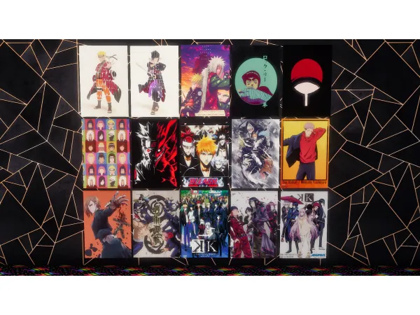 Anime Posters - The Sims 4 Custom Content