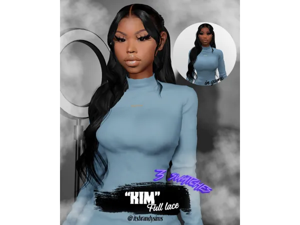 Alpha KIM full lace - The Sims 4 Custom Content