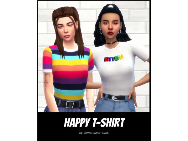 Maxis Match Happy t shirt - The Sims 4 Custom Content