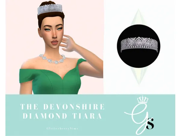 Mix The Devonshire Diamond Tiara by Glitterberry Sims - The Sims 4 Custom Content