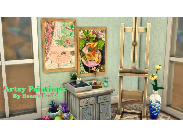 Maxis Match Artsy Paintings - The Sims 4 Custom Content