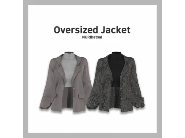 Alpha [NURI] Oversized Jacket - The Sims 4 Custom Content