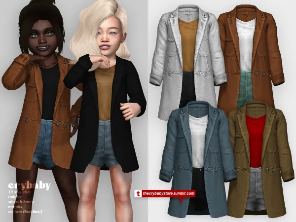 Alpha crybaby eternally yours long coat outfit - The Sims 4 Custom Content