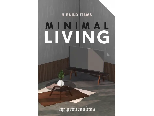 Maxis Match MINIMAL LIVING by grimcookies - The Sims 4 Custom Content