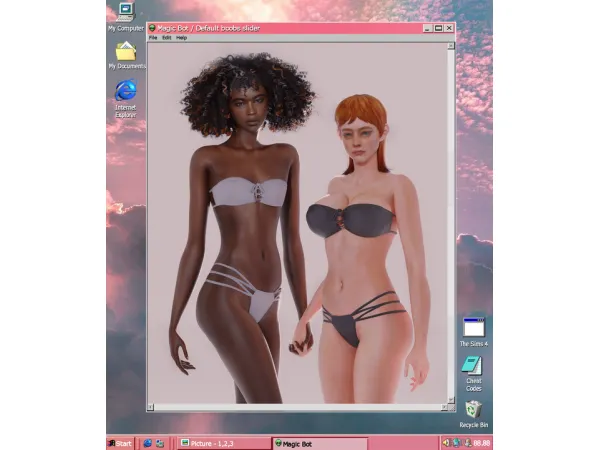 Mix Default boobs slider (upd 30072022) by MAGIC BOT - The Sims 4 Custom Content