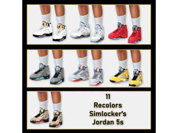 Maxis Match Recolors Simlocker Jordan 5s - The Sims 4 Custom Content