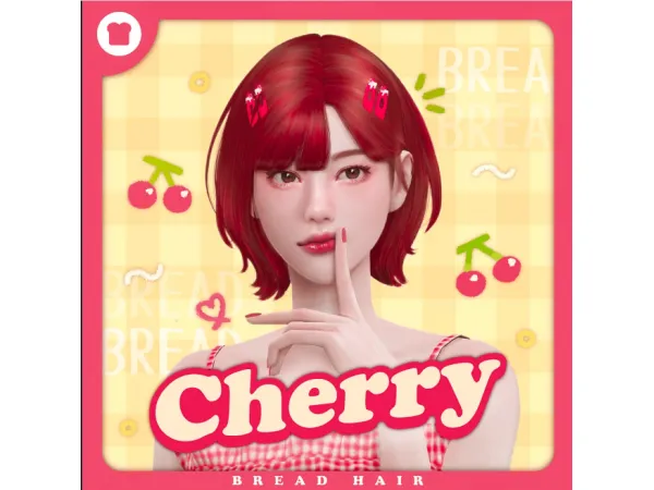 Maxis Match [BREAD] Cherry Hair - The Sims 4 Custom Content