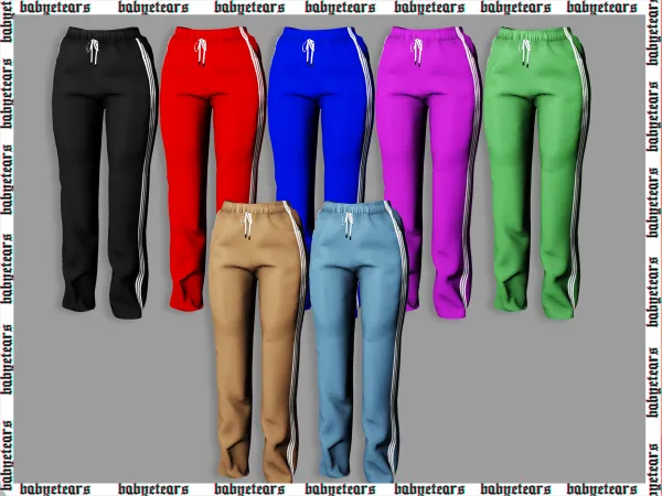 Alpha Track pants three lines - The Sims 4 Custom Content