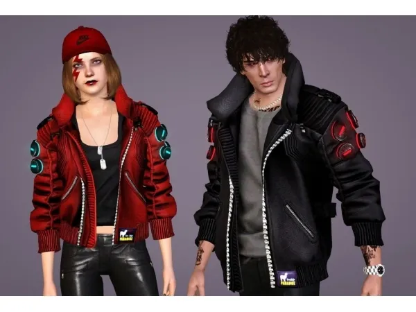Darte77 Cyberpunk Jacket - The Sims 3 Custom Content