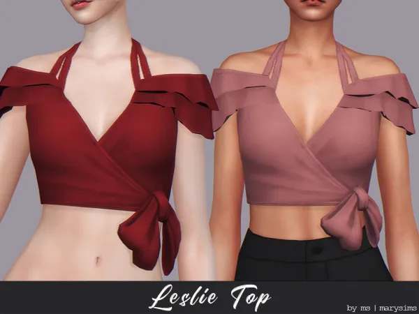 Maxis Match Leslie Top - The Sims 4 Custom Content