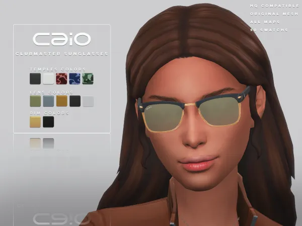 Maxis Match Clubmaster Sunglasses - The Sims 4 Custom Content