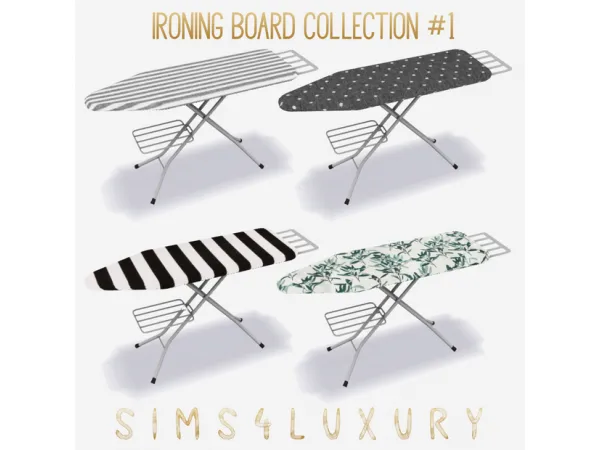 Alpha [ PUBLIC ] Ironing board Collection 1 by simsfinds - The Sims 4 Custom Content