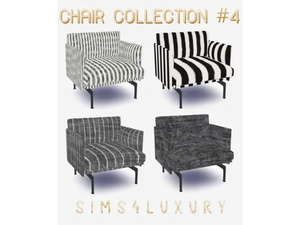 Alpha Chair Collection 4 by simsfinds - The Sims 4 Custom Content