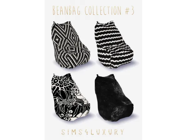 Alpha BeanBag Collection 3 by simsfinds - The Sims 4 Custom Content