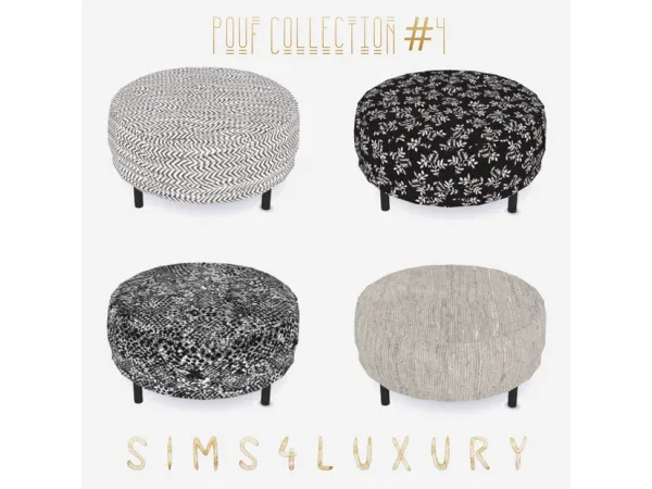 Alpha [ PUBLIC ] Pouf Collection 4 by simsfinds - The Sims 4 Custom Content