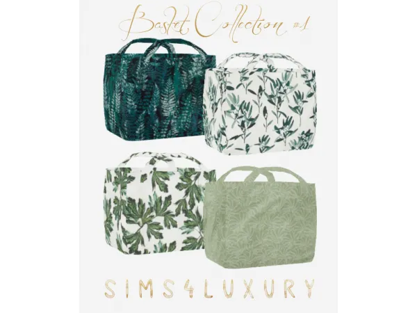 Alpha Basket Collection 1 by simsfinds - The Sims 4 Custom Content
