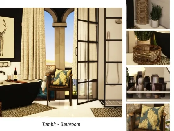 Alpha Tumblr Bathroom - The Sims 4 Custom Content