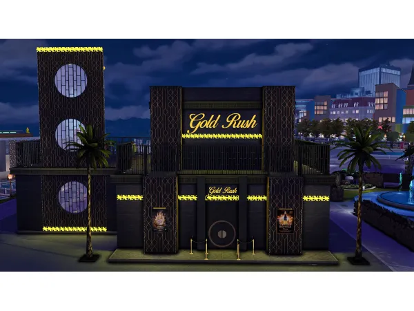 Maxis Match Gold Rush Nightclub - The Sims 4 Custom Content