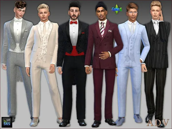 Maxis Match WEDDING OUTFITS FOR GROOMS - The Sims 4 Custom Content