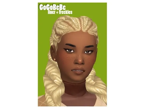 Maxis Match GOGOBEBE LINER FRECKLES SET - The Sims 4 Custom Content