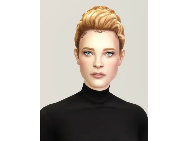 Maxis Match Runway Hair I I_Braid Bun (24 color) by simsfinds - The Sims 4 Custom Content
