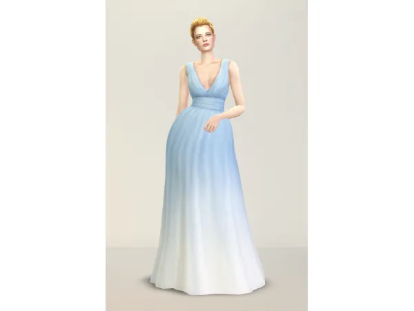 Maxis Match Bloom Gown _2 (22 color) by simsfinds - The Sims 4 Custom Content