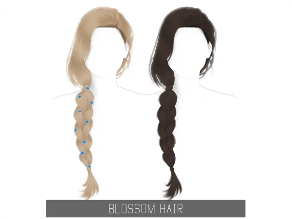 Alpha BLOSSOM HAIR - The Sims 4 Custom Content