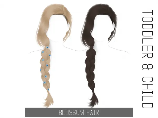 Alpha BLOSSOM HAIR TODDLER CHILD - The Sims 4 Custom Content