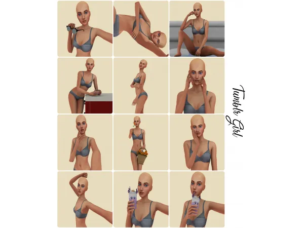 Mix Tumblr Girl posepack (Patreon Early Access) - The Sims 4 Custom Content