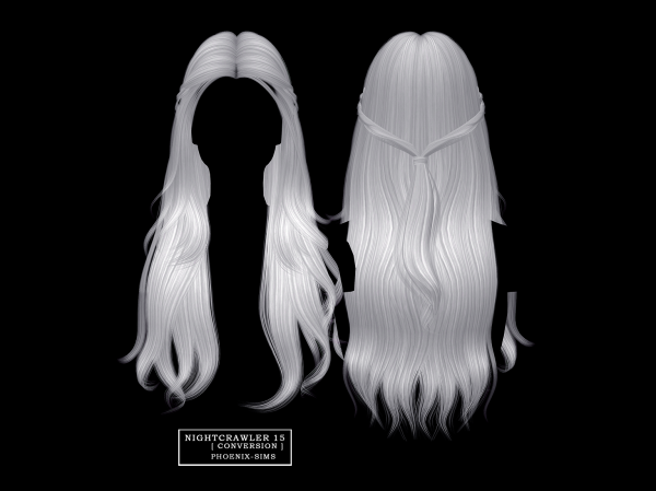 Alpha Nightcrawler Hair 15 [ conversion ] by phoenixsims4 - The Sims 4 Custom Content