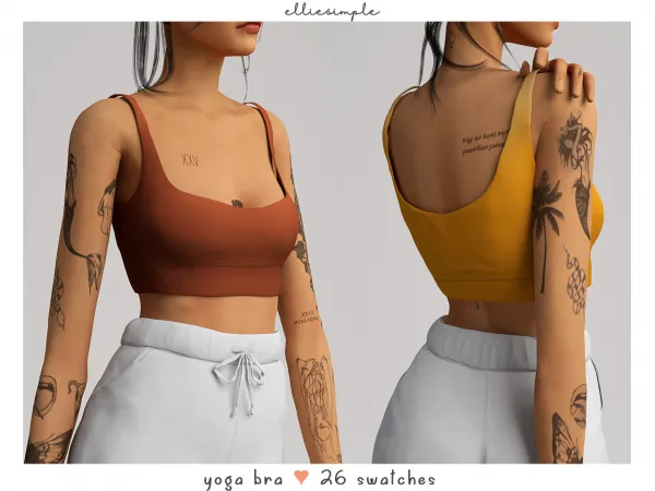 Alpha Elliesimple Yoga Bra by elliesimple - The Sims 4 custom content