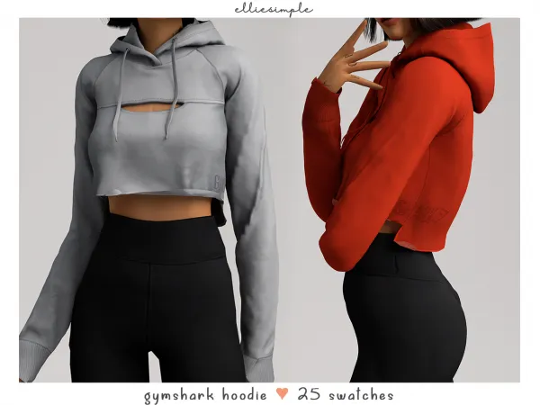 Alpha Elliesimple Gymshark Hoodie - The Sims 4 Custom Content