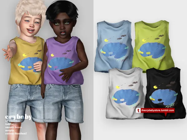 Alpha crybaby copa top toddler - The Sims 4 Custom Content