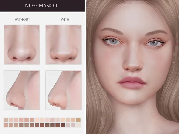 Alpha Nose mask 01 - The Sims 4 Custom Content