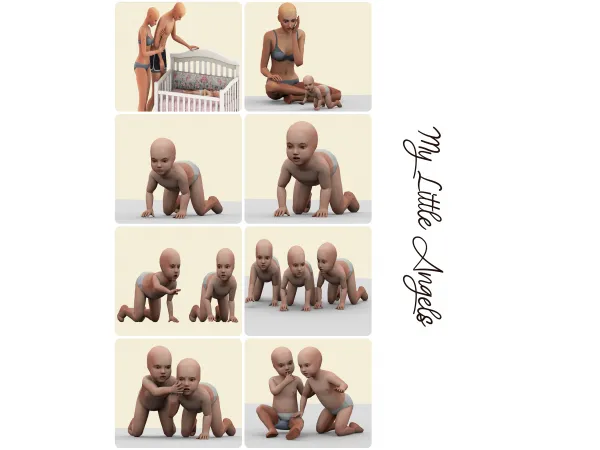 Mix My Little Angels Posepack (Patreon Early Acess) - The Sims 4 Custom Content