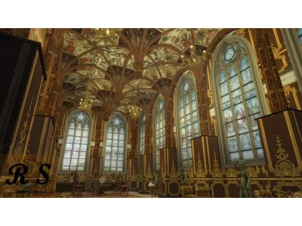 Alpha Gothic Arched Pillar Set - The Sims 4 Custom Content