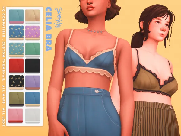 Maxis Match aster set celia bra acc version on glove category - The Sims 4 Custom Content